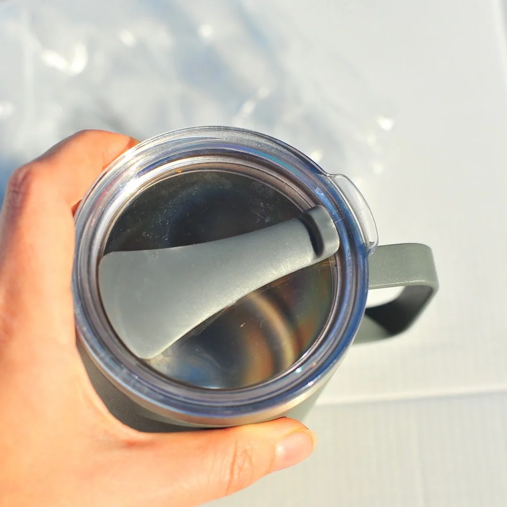 AWS Camper Camp Insulated Metallic Double walls Mug With Sealable Lid